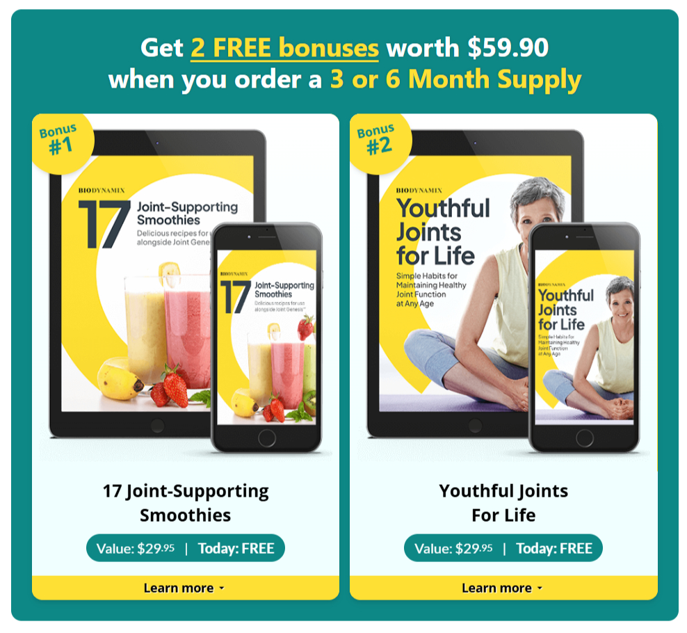 biodynamix joint genesis bonus list