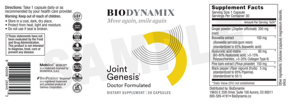 biodynamix joint genesis ingredients