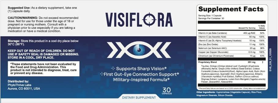 visiflora ingredients label