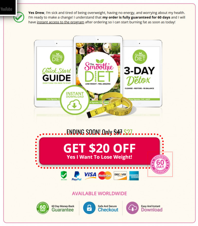 The Smoothie Diet 21 Day Rapid Weight Loss Program Order Page