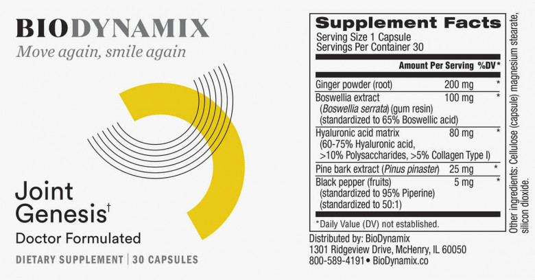joint genesis ingredients label
