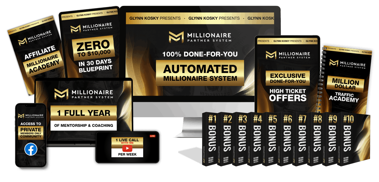 Millionaire Partner System Member area and video courses